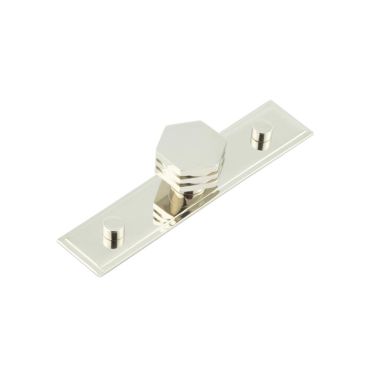 Click Here To Enlarge This Photo Of HOX-330PN-6090PN Frelan Hardware Hoxton Nile Cupboard Knob 30mm on Stepped Backplate Polished Nickel