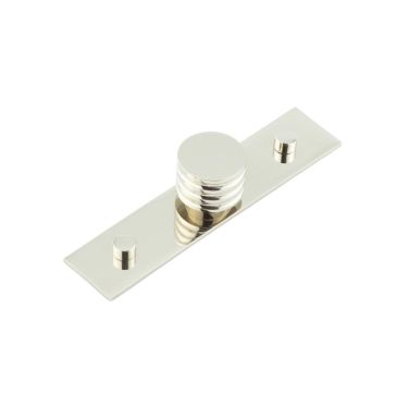 Click Here To Enlarge This Photo Of HOX-430PN-5090PN Frelan Hardware Hoxton Sturt Cupboard Knob 30mm on Plain Backplate Polished Nickel