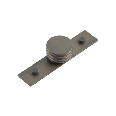 Click Here To Enlarge This Photo Of HOX-440DB-5090DB Frelan Hardware Hoxton Sturt Cupboard Knob 40mm on Plain Backplate Dark Bronze