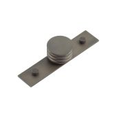 HOX-440DB-5090DB Frelan Hardware Hoxton Sturt Cupboard Knob 40mm on Plain Backplate Dark Bronze