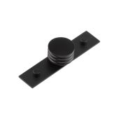 HOX-440MB-5090MB Frelan Hardware Hoxton Sturt Cupboard Knob 40mm on Plain Backplate Matt Black