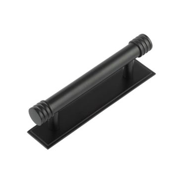 Click Here To Enlarge This Photo Of HOX-450MB-6050MB Frelan Hardware Hoxton Sturt Cabinet Handle 96mm on Stepped Backplate Backplate Matt Black
