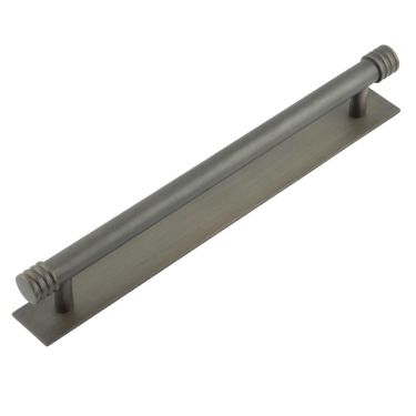 Click Here To Enlarge This Photo Of HOX-460DB-5060DB Frelan Hardware Hoxton Sturt Cabinet Handle 224mm on Plain Backplate Backplate Dark Bronze