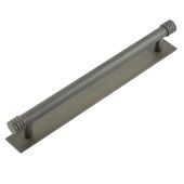 HOX-460DB-5060DB Frelan Hardware Hoxton Sturt Cabinet Handle 224mm on Plain Backplate Backplate Dark Bronze