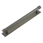 HOX-460DB-6060DB Frelan Hardware Hoxton Sturt Cabinet Handle 224mm on Stepped Backplate Backplate Dark Bronze
