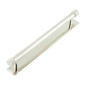 HOX-460PN-6060PN Frelan Hardware Hoxton Sturt Cabinet Handle 224mm on Stepped Backplate Backplate Polished Nickel