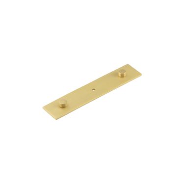 Click Here To Enlarge This Photo Of HOX5090SB Frelan Hardware Hoxton Fanshaw Backplate for Cupboard Knob 140x30mm Satin Brass