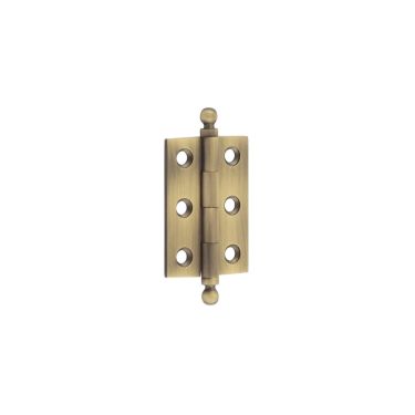 Click Here To Enlarge This Photo Of HOX800AB Frelan Hardware Hoxton Brass Finial Hinges 50x35mm Antique Brass