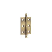 HOX800AB Frelan Hardware Hoxton Brass Finial Hinges 50x35mm Antique Brass