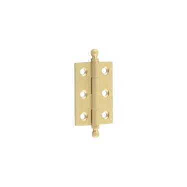Click Here To Enlarge This Photo Of HOX800SB Frelan Hardware Hoxton Brass Finial Hinges 50x35mm Satin Brass