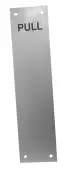 J1998B Frelan Hardware Jedo Engraved Fingerplate "Pull" 305mm x 75mm Satin Anodised Aluminium