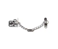 J3002SC Frelan Hardware Jedo Heavy Duty Security Door Chain 200mm Satin Chrome