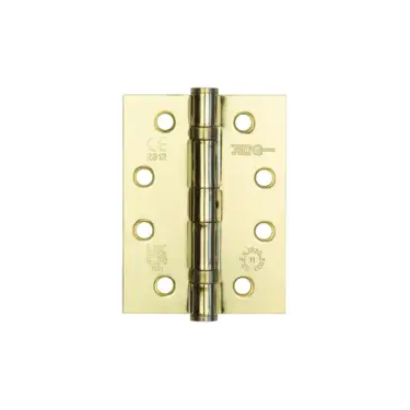 Click Here To Enlarge This Photo Of J8500EB Frelan Hardware Jedo Grade 11 &lpar;Mild Steel&rpar; Ball Bearing Hinges 102mm x 76mm x 3mm Electro Brass
