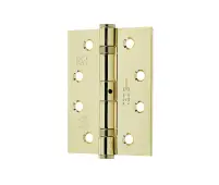 J8500EB Frelan Hardware Jedo Grade 11 (Mild Steel) Ball Bearing Hinges 102mm x 76mm x 3mm Electro Brass