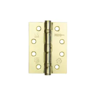 J8500EB Frelan Hardware Jedo Grade 11 &lpar;Mild Steel&rpar; Ball Bearing Hinges 102mm x 76mm x 3mm Electro Brass