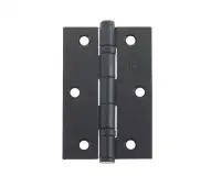 J8501BL Frelan Hardware Jedo Steel Ball Bearing Hinges 89mm x 58mm x 2mm - Matt Black