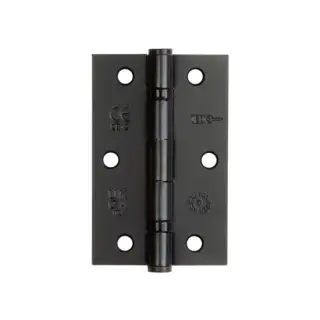 J8501BL Frelan Hardware Jedo Steel Ball Bearing Hinges 89mm x 58mm x 2mm - Matt Black