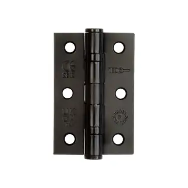 Click Here To Enlarge This Photo Of J8502BL Frelan Hardware Jedo Grade 7 &lpar;Mild Steel&rpar; Ball Bearing Hinges 76mm x 50mm x 2mm Matt Black