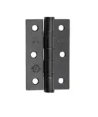 J8502BL Frelan Hardware Jedo Grade 7 (Mild Steel) Ball Bearing Hinges 76mm x 50mm x 2mm Matt Black