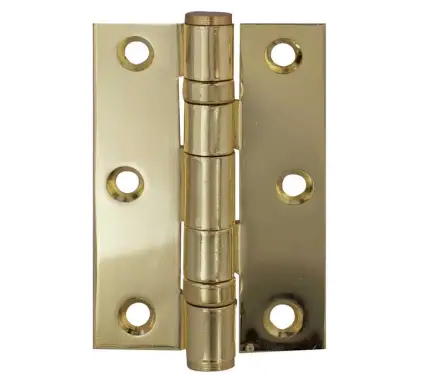 Click Here To Enlarge This Photo Of J8502EB Frelan Hardware Jedo Grade 7 (Mild Steel) Ball Bearing Hinges 76mm x 50mm x 2mm Electro Brass