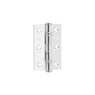 Click Here To Enlarge This Photo Of J8502PC Frelan Hardware Jedo Grade 7 (Mild Steel) Ball Bearing Hinges 76mm x 50mm x 2mm Polished Chrome