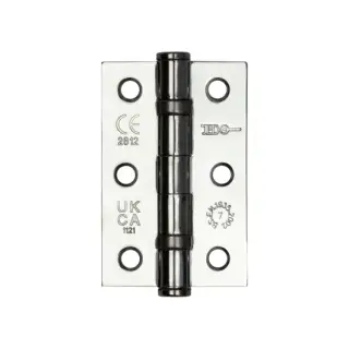 J8502PC Frelan Hardware Jedo Grade 7 &lpar;Mild Steel&rpar; Ball Bearing Hinges 76mm x 50mm x 2mm Polished Chrome