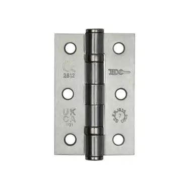 Click Here To Enlarge This Photo Of J8502SC Frelan Hardware Jedo Grade 7 &lpar;Mild Steel&rpar; Ball Bearing Hinges 76mm x 50mm x 2mm Satin Chrome