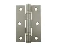 J8502SN Frelan Hardware Jedo Grade 7 (Mild Steel) Ball Bearing Hinges 76mm x 50mm x 2mm Satin Nickel