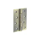 J9019AB Frelan Hardware Jedo Double Phosphor Bronze Washered Hinges 102mm x 76mm x 3mm Antique Brass