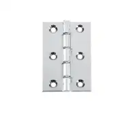 J9116BPC Frelan Hardware Jedo Double Phosphor Bronze Washered Hinge 76mm x 50mm x 3mm Polished Chrome