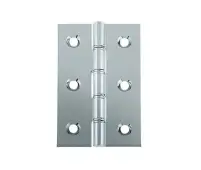 J9121BPC Frelan Hardware Jedo Double Phosphor Bronze Washered Hinges 76mm x 50mm x 2mm Polished Chrome