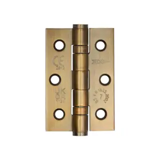 J9502AB Frelan Hardware Jedo Grade 7 &lpar;Stainless Steel&rpar; Ball Bearing Hinges 76mm x 50mm Antique Brass