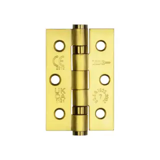 J9502EB Frelan Hardware Jedo Grade 7 &lpar;Stainless Steel&rpar; Ball Bearing Hinges 76mm x 50mm Polished Brass