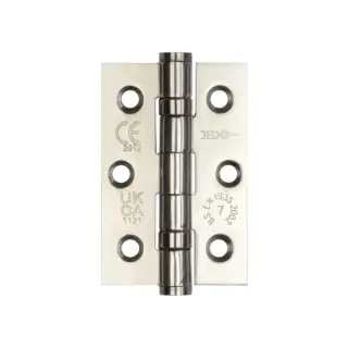 J9502PSS Frelan Hardware Jedo Grade 7 &lpar;Stainless Steel&rpar; Ball Bearing Hinges 76mm x 50mm Polished Stainless Steel