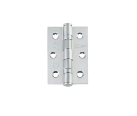 Click Here To Enlarge This Photo Of J9502SSS Frelan Hardware Jedo Grade 7 (Stainless Steel) Ball Bearing Hinges 76mm x 50mm Satin Stainless Steel