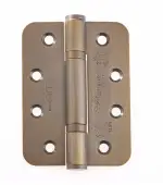 J9633AB Frelan Hardware Jedo Certifire Grade 13 (Stainless Steel) Radius Polymer Bearing 3 Knuckle Hinges 102mm x 76mm x 3mm Antique Brass (Pack of 3)