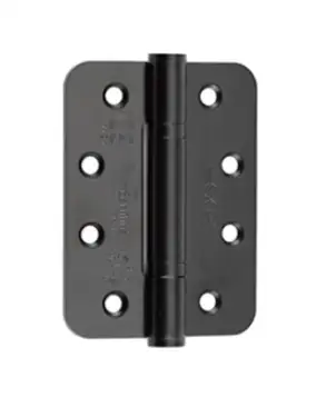 Click Here To Enlarge This Photo Of J9633BL Frelan Hardware Jedo Certifire Grade 13 (Stainless Steel) Radius Polymer Bearing 3 Knuckle Hinges 102mm x 76mm x 3mm Matt Black (Pack of 3)