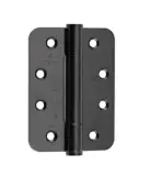 J9633BL Frelan Hardware Jedo Certifire Grade 13 (Stainless Steel) Radius Polymer Bearing 3 Knuckle Hinges 102mm x 76mm x 3mm Matt Black (Pack of 3)