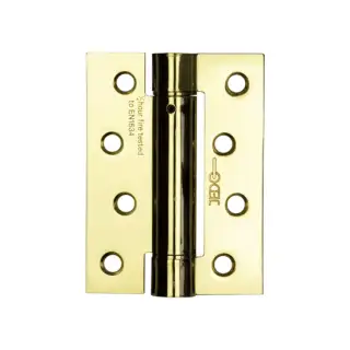 J9800EB Frelan Hardware Jedo Steel Single Action Spring Hinges 102mm x 76mm x 2.7mm (Pack of 3) Electro Brass