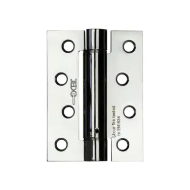 Click Here To Enlarge This Photo Of J9800PC Frelan Hardware Jedo Steel Single Action Spring Hinges 102mm x 76mm x 2.7mm (Pack of 3) Polished Chrome