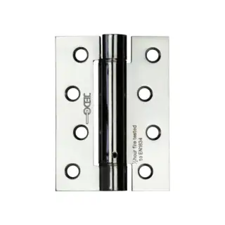 J9800PC Frelan Hardware Jedo Steel Single Action Spring Hinges 102mm x 76mm x 2.7mm (Pack of 3) Polished Chrome