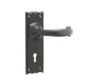 JAB1 Frelan Hardware Jedo Black Antique Regal Suite Door Handles on Lockplate