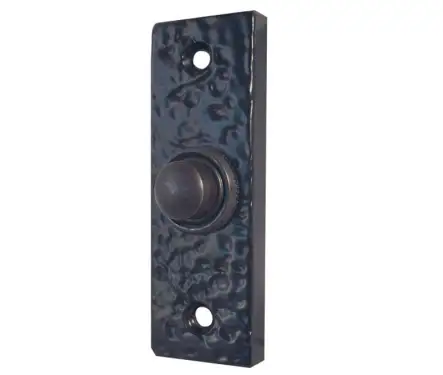 Click Here To Enlarge This Photo Of JAB118 Frelan Hardware Jedo Black Antique Bell Push 78mm x 26mm