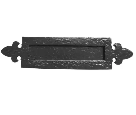 Click Here To Enlarge This Photo Of JAB13 Frelan Hardware Jedo Black Antique Fleur De Lys Letterplate 236mm x 84mm (260mm centers)