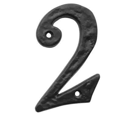 Click Here To Enlarge This Photo Of JAB15-2 Frelan Hardware Jedo Black Antique Door Numeral No.2