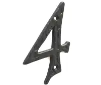 JAB15-4 Frelan Hardware Jedo Black Antique Door Numeral No.4