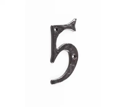 Click Here To Enlarge This Photo Of JAB15-5 Frelan Hardware Jedo Black Antique Door Numeral No.5