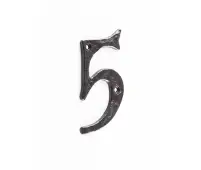 JAB15-5 Frelan Hardware Jedo Black Antique Door Numeral No.5
