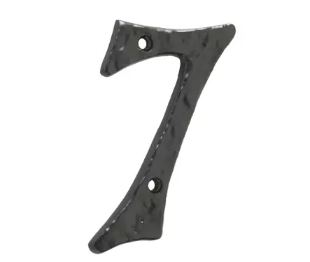 Click Here To Enlarge This Photo Of JAB15-7 Frelan Hardware Jedo Black Antique Door Numeral No.7