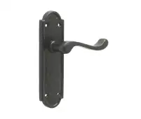 JAB301 Frelan Hardware Jedo Black Antique Turnberry Suite Door Handles on Latchplate